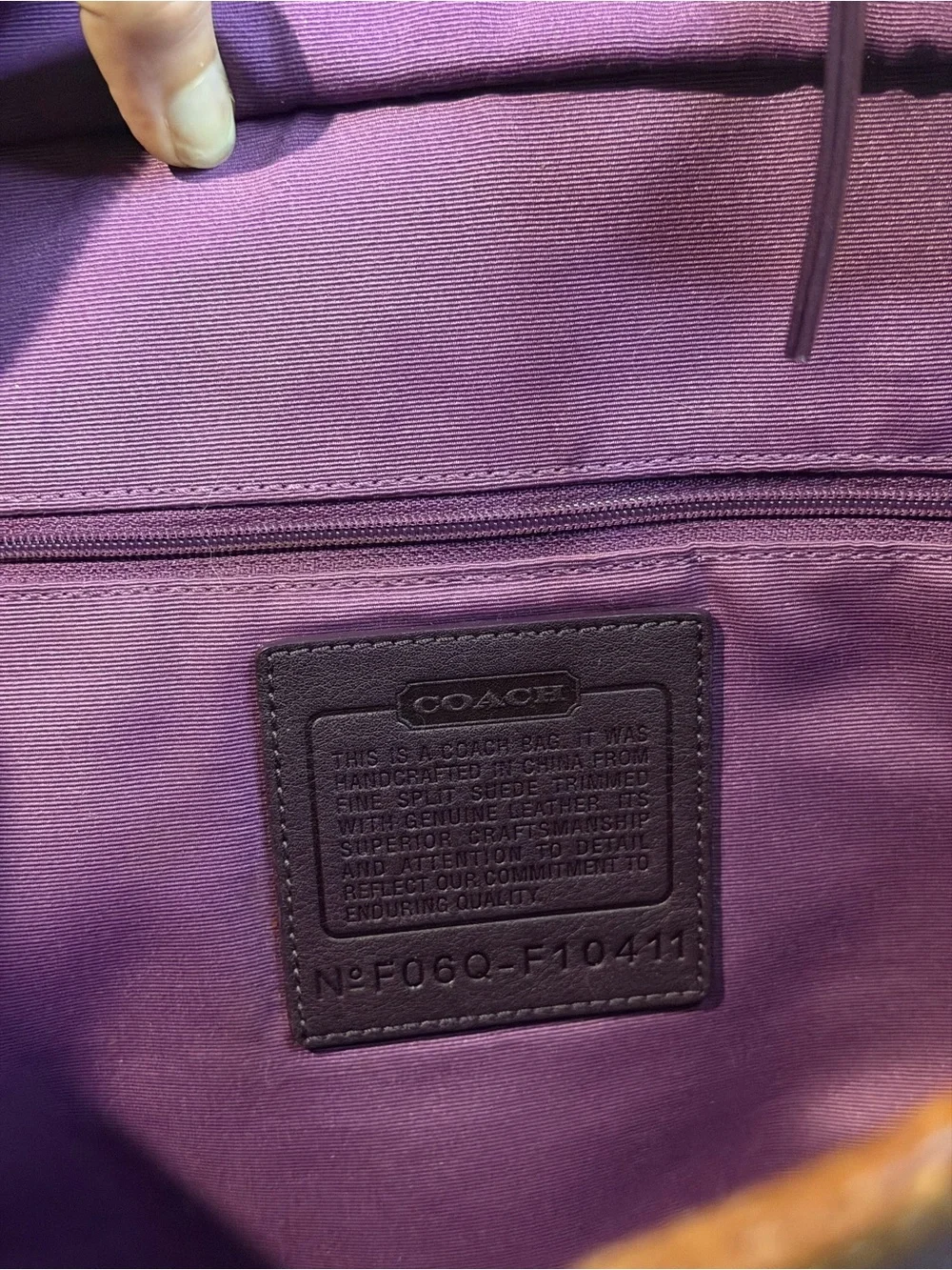 Coach spacious plum